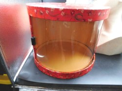 red sliding door hatbox a